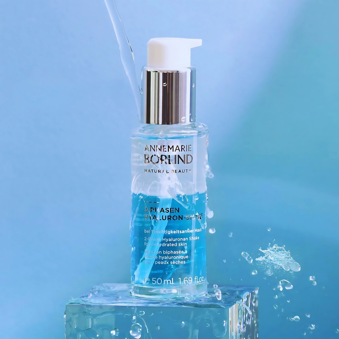 Annemarie Börlind 2-Phasen Hyaluron-Shake 50 ml – erfrischendes Hyaluron-Serum mit Wasser-Effekt, ideal für feuchtigkeitsarme Haut