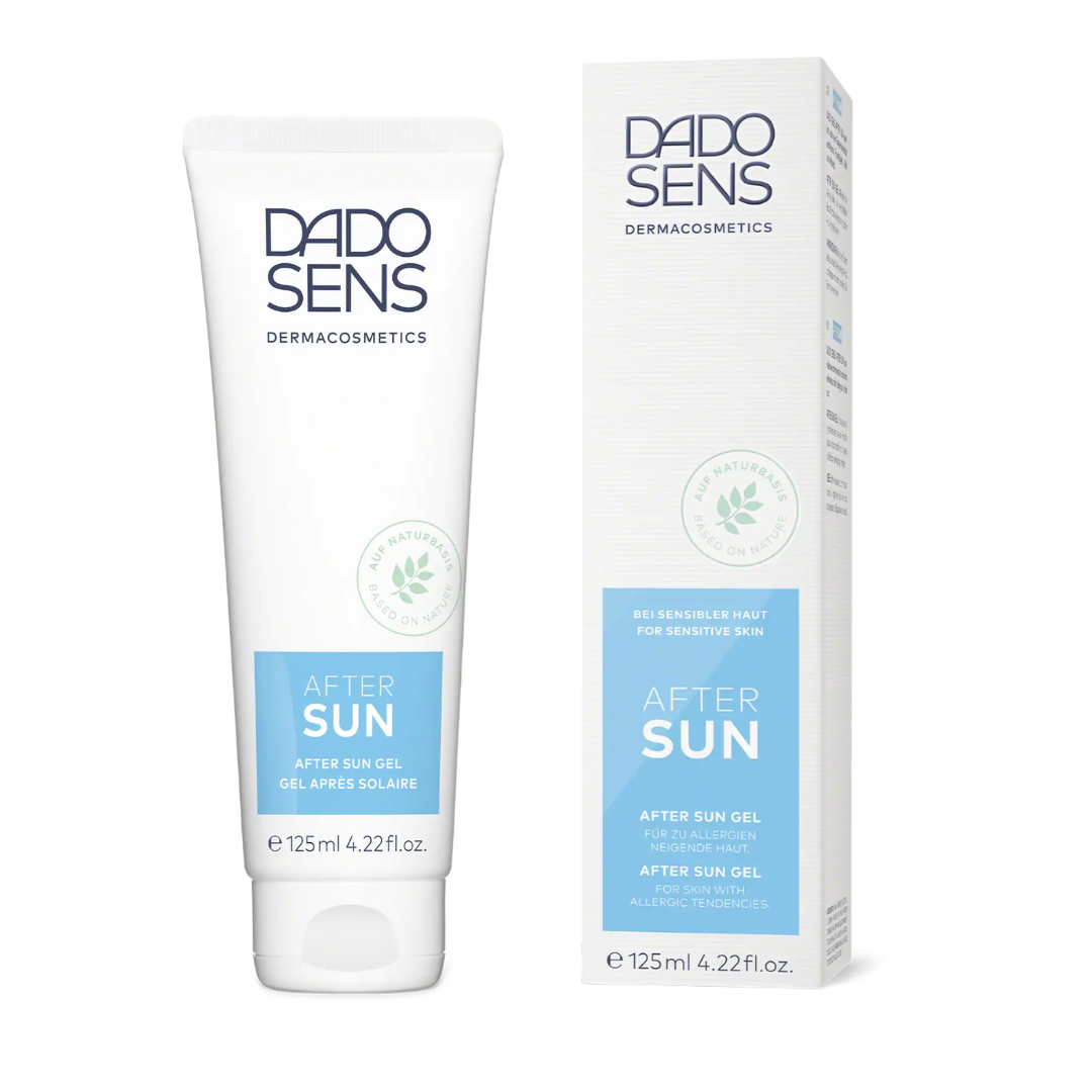 DADO SENS AFTER SUN Gel – beruhigendes After Sun für sensible Haut in Tube mit passender Umverpackung, 125 ml
