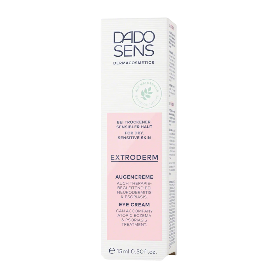 DADO SENS EXTRODERM Augencreme 15 ml – Originalverpackung, dermatologische Augenpflege für sensible Haut, auch therapiebegleitend
