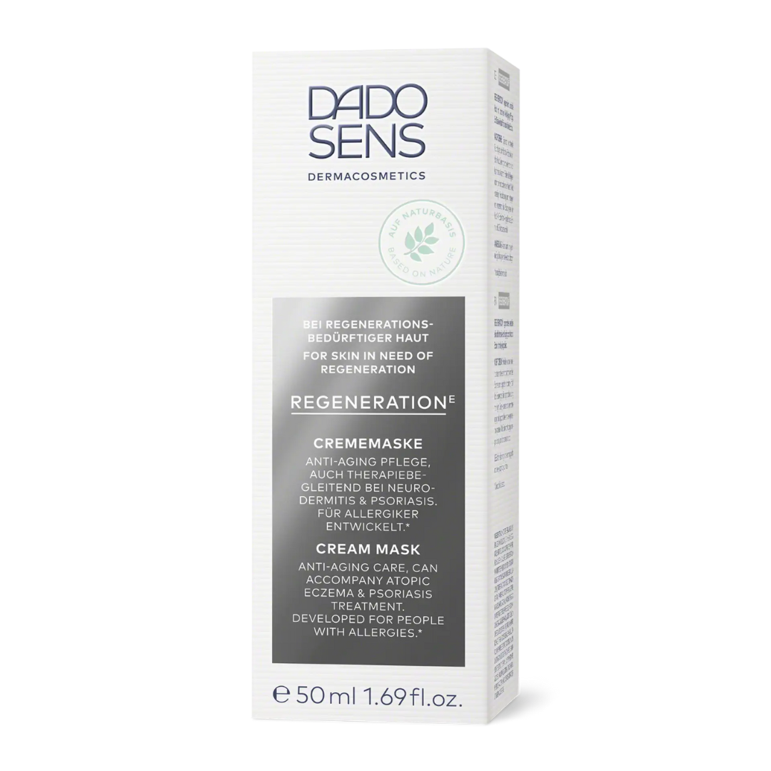 DADO SENS REGENERATION E Crememaske 50 ml – Verpackung der beruhigenden Anti-Aging Maske für empfindliche Haut