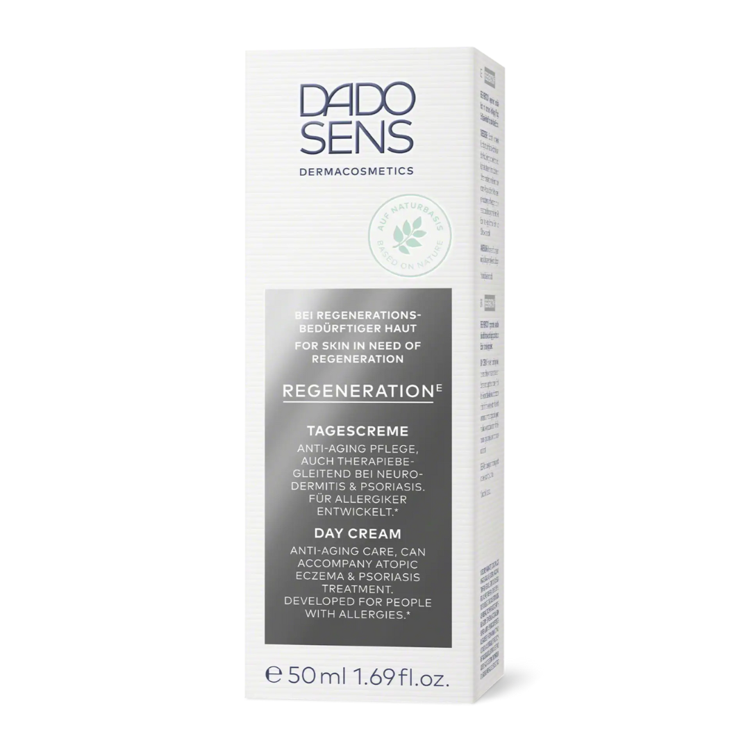 DADO SENS REGENERATION E Tagescreme 50 ml – Verpackung der regenerierenden Tagespflege für empfindliche Haut