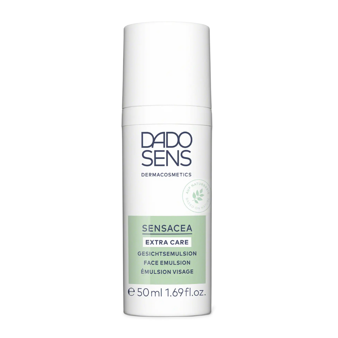 DADO SENS SENSACEA EXTRA CARE Gesichtsemulsion – Spenderflasche mit 50 ml Inhalt zur ergänzenden Rosacea-Pflege