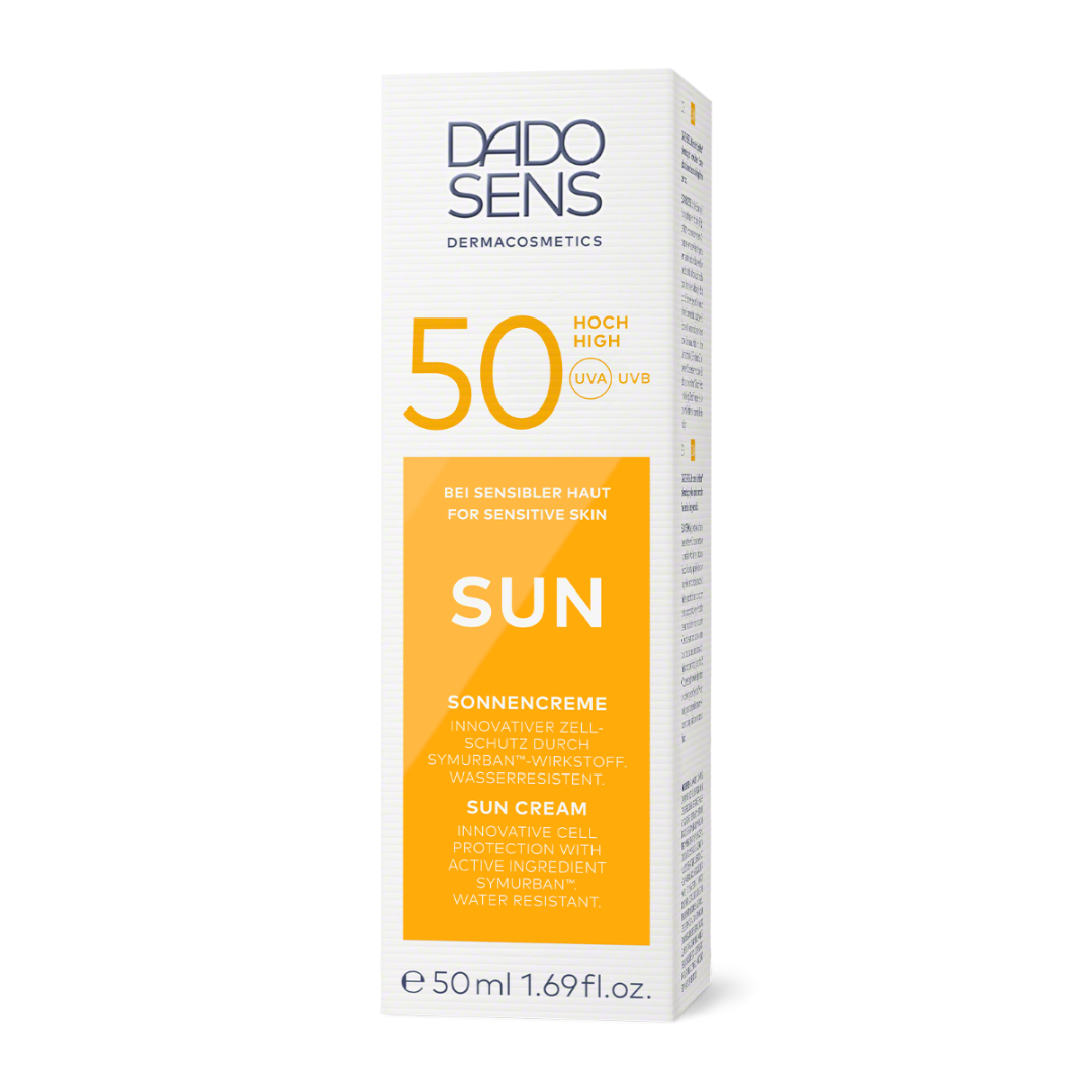 DADO SENS SUN Sonnencreme LSF 50 – Umverpackung mit extra hohem Lichtschutzfaktor für sensible Haut, 50 ml