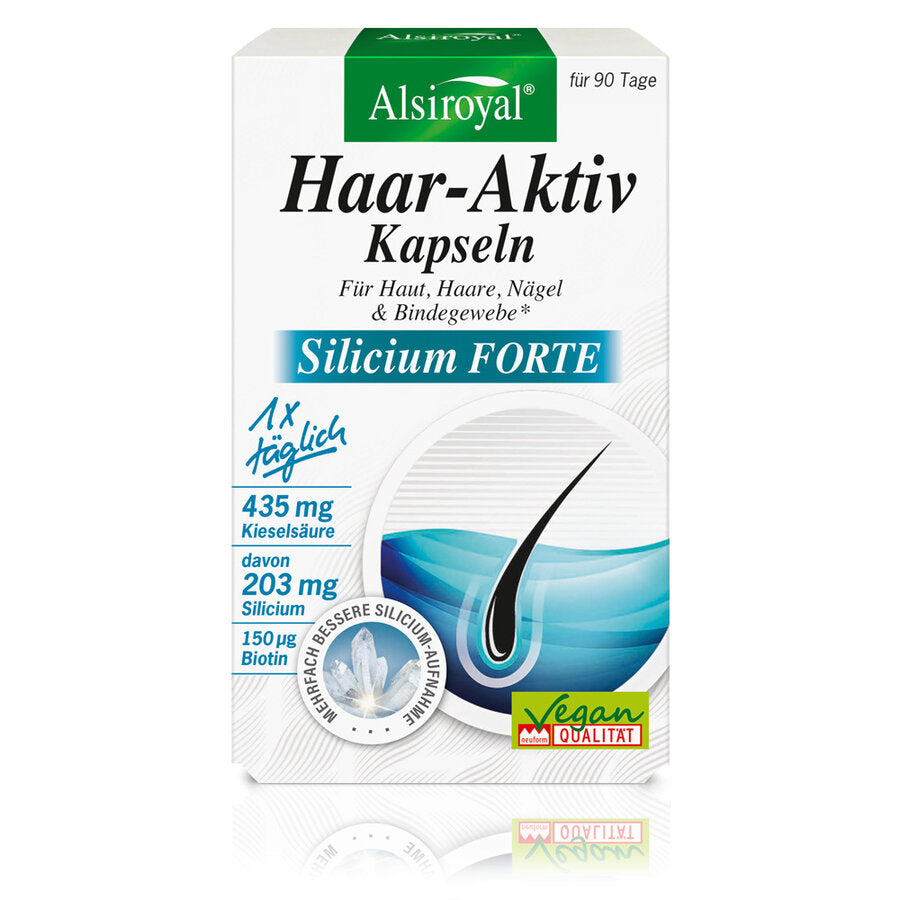 Haar-Aktiv-Kapseln Silicium Forte 71g, 90 Kapseln Alsiroyal