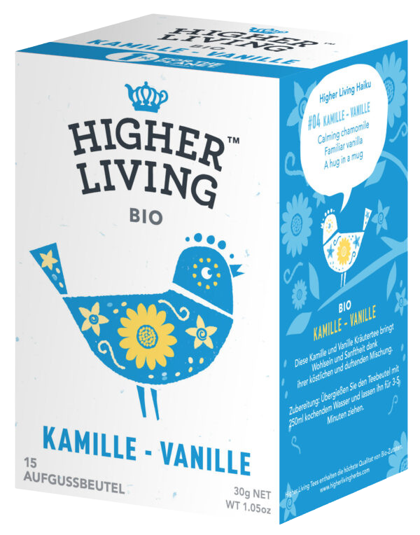 Kamille Vanille Bio Kräutertee 30g 15 Filterbeutel Higher Living
