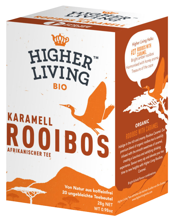 Karamell Rooibos Bio Kräutertee 20 Filterbeutel Higher Living