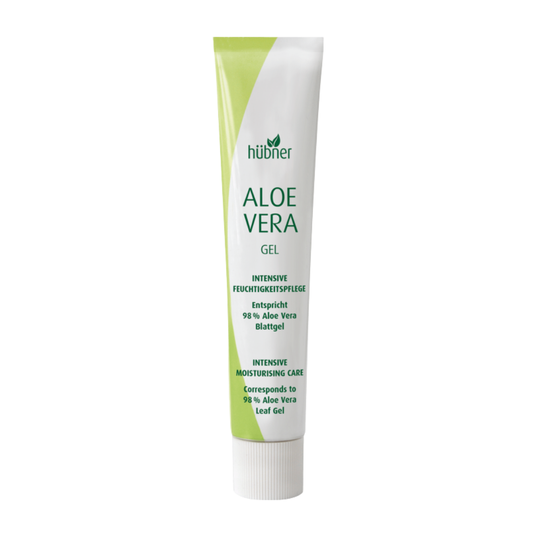 Hübner Aloe Vera Gel 100 ml Tube – intensive Feuchtigkeitspflege mit 98 % Aloe Vera Blattgel, vegan.