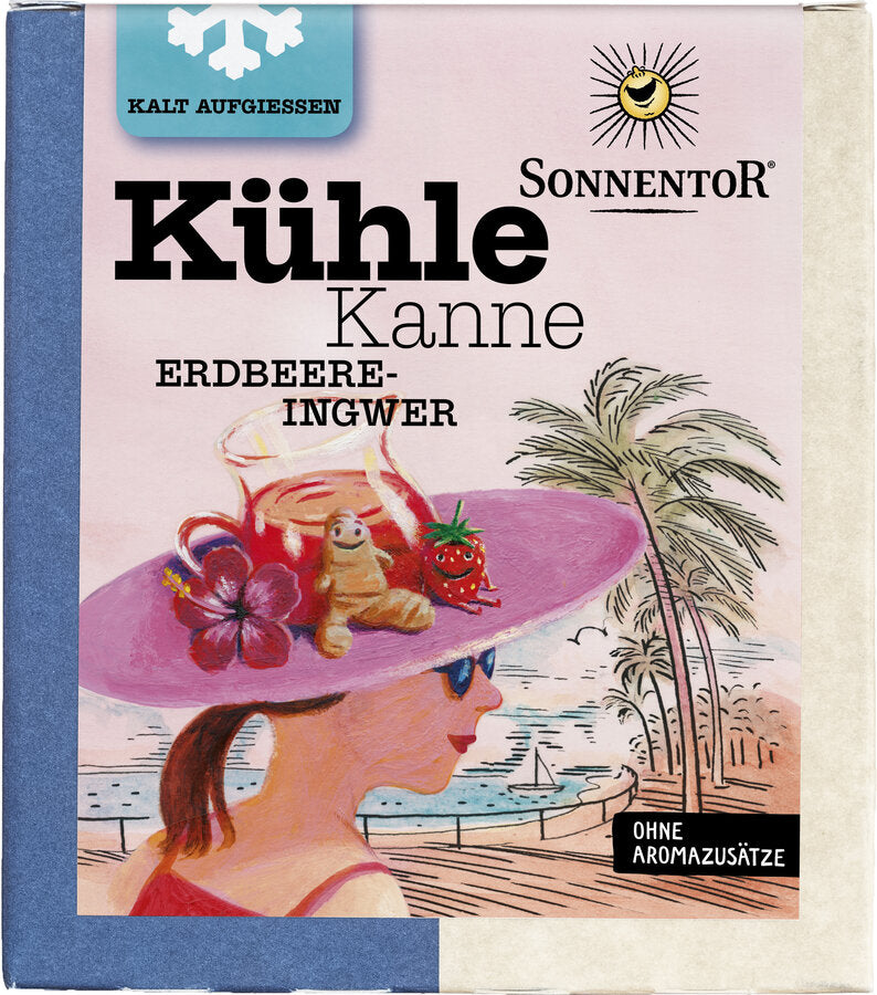 Kühle Kanne Erdbeer-Ingwer Tee Bio 44,8g Sonnentor