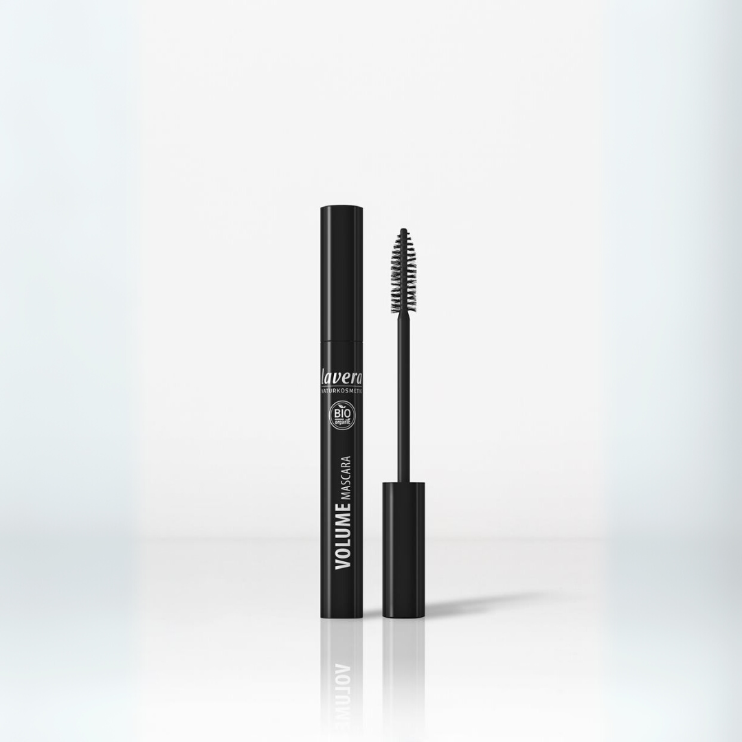 Lavera Volume Mascara Schwarz 9 ml – natürliche Volumen-Mascara im eleganten schwarzen Design