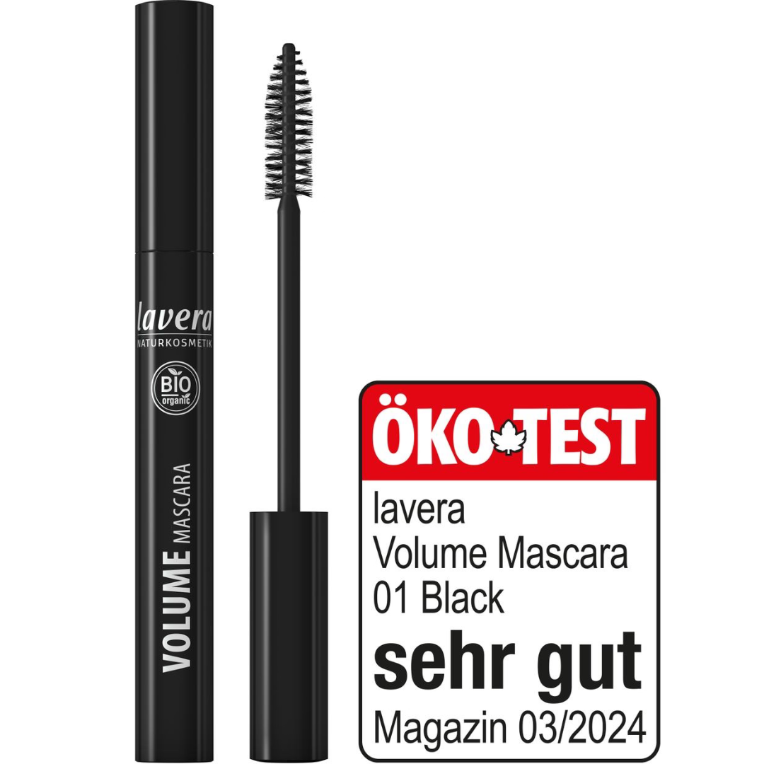 Lavera Volume Mascara Schwarz 9 ml mit ÖKO-TEST Bewertung „sehr gut“ 03/2024 – zertifizierte Naturkosmetik