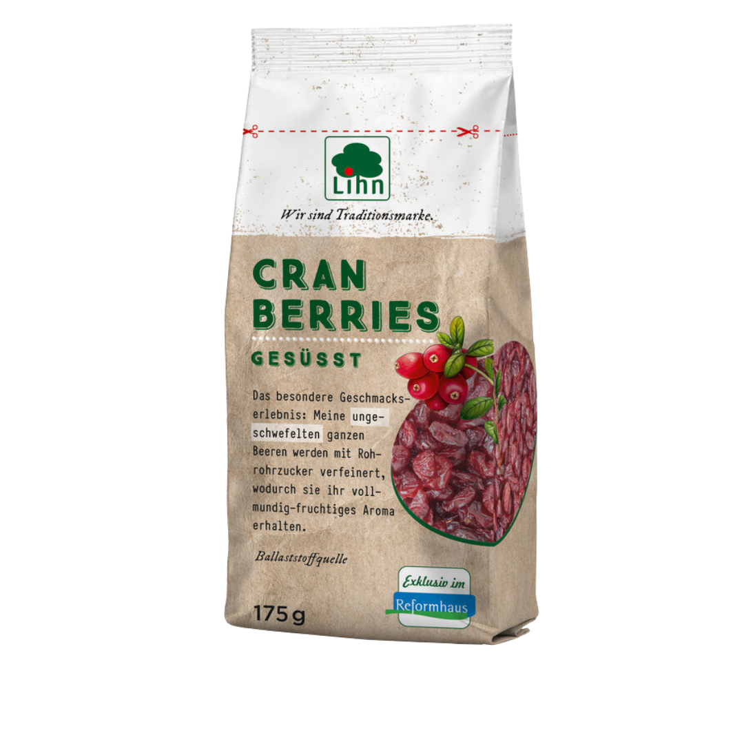 Cranberries gesüßt ganze Früchte Lihn