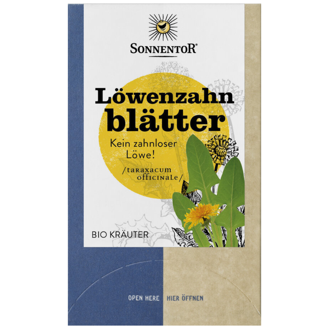 Sonnentor Bio Löwenzahnblätter – getrocknete Blätter von Taraxacum officinale in nachhaltiger Verpackung