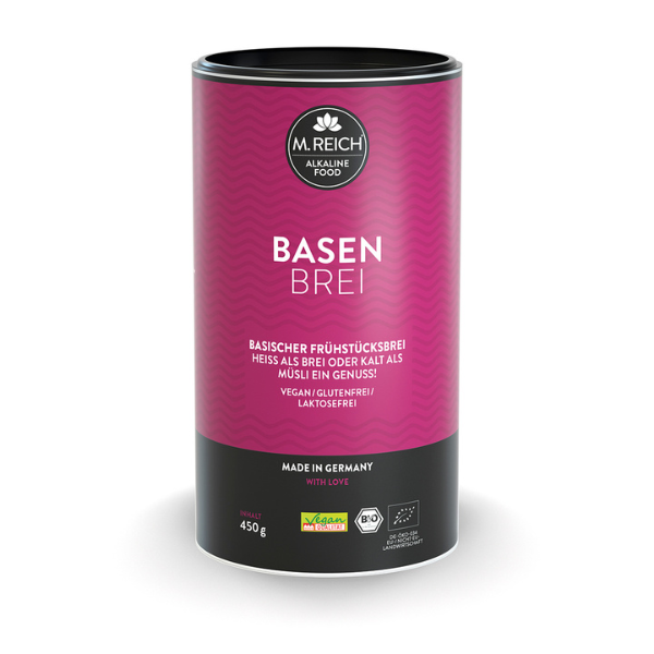 M. Reich Basenbrei – basischer Frühstücksbrei, vegan, glutenfrei, laktosefrei, 450 g Dose