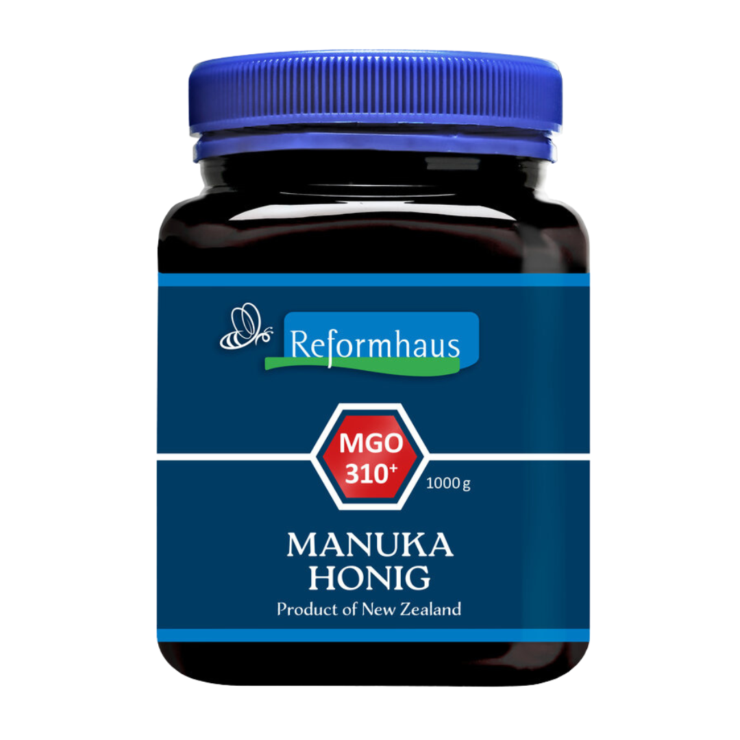Reformhaus Manuka Honig MGO 310+ im 1000 g Großglas – naturreiner Honig aus Neuseeland mit zertifizierter MGO-Stärke