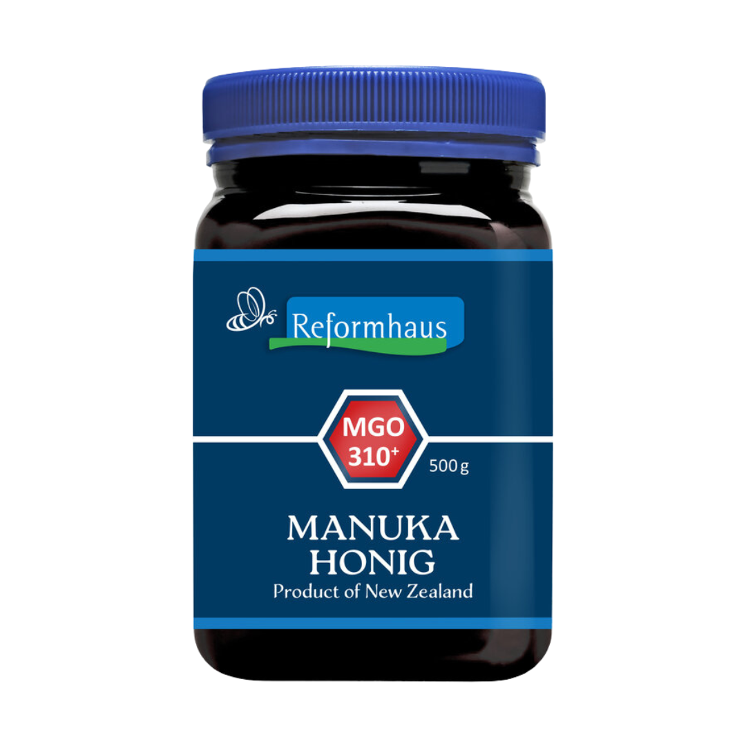 Reformhaus Manuka Honig MGO 310+ im 500 g Vorratsglas – neuseeländischer Honig mit hoher MGO-Konzentration