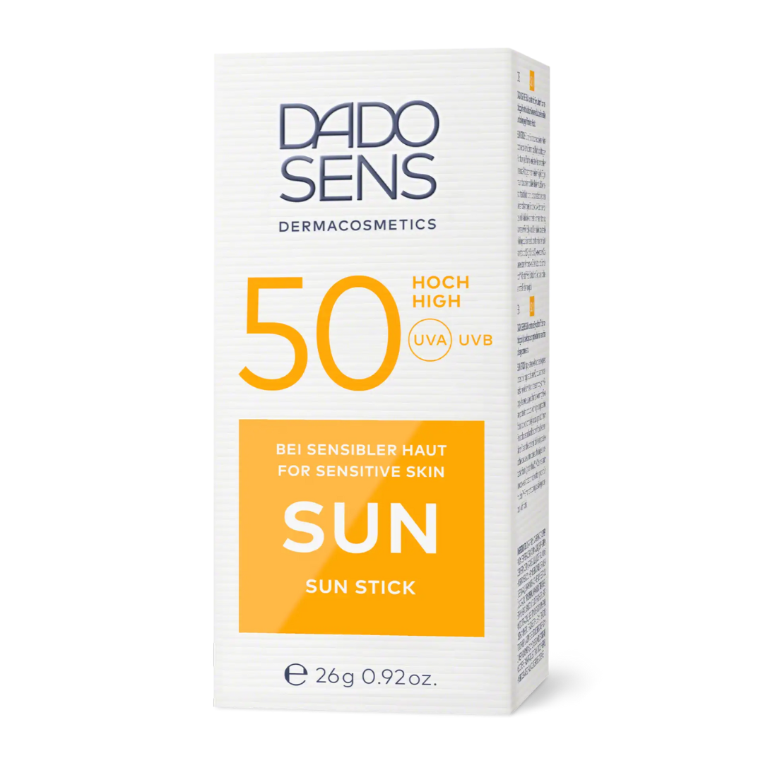 DADO SENS SUN Stick LSF 50 – Umverpackung mit extra hohem UVA- und UVB-Schutz für empfindliche Haut, 26 g