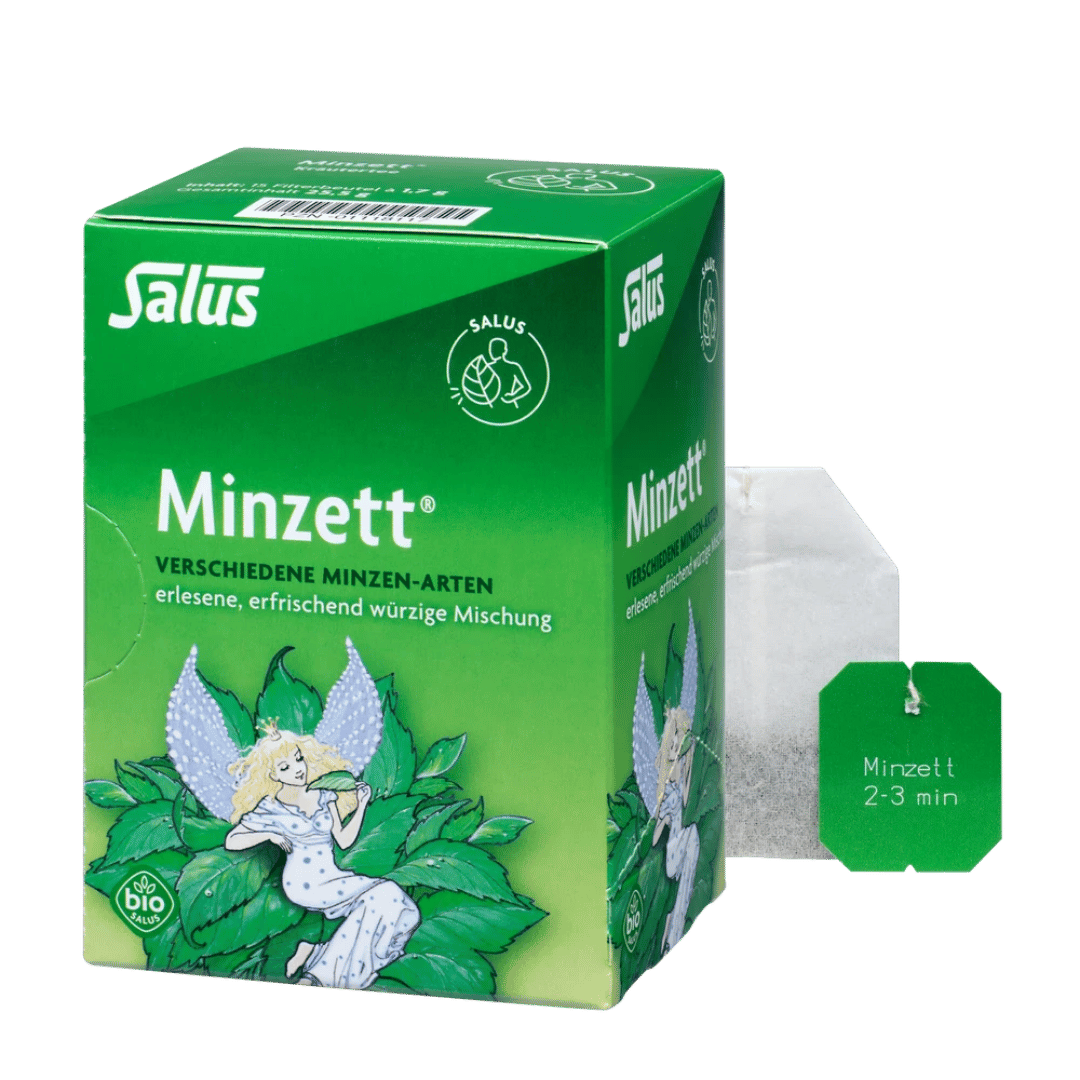 Salus Minzett Kräutertee bio – 15 Filterbeutel Pfefferminze und Nanaminze mit aromatischer Frische