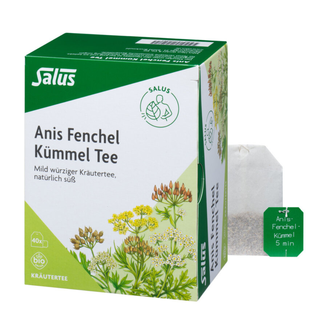 Salus Anis-Fenchel-Kümmel Tee 40 Filterbeutel – Bio-Kräutertee im Teebeutel, mild würzig und natürlich süß