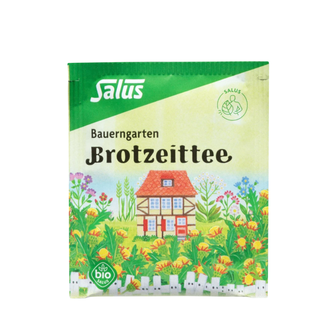 Salus Bauerngarten Brotzeittee Bio-Kräutertee – einzeln verpackter Filterbeutel mit würziger Kräutermischung