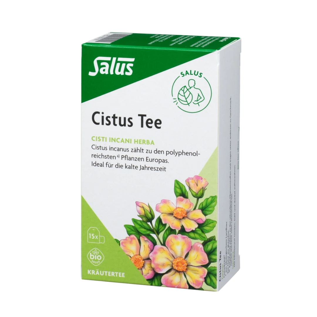 Salus Cistus Tee Bio 15 Filterbeutel – polyphenolreicher Kräutertee aus Cistus incanus, wohlschmeckend und wärmend