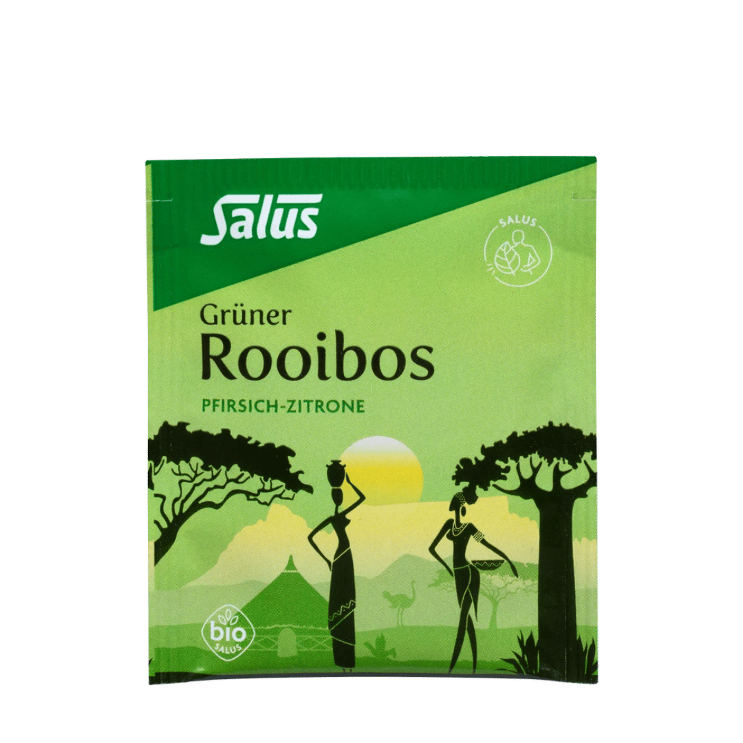 Salus Grüner Rooibos Pfirsich-Zitrone Bio Tee – aromaversiegelter Umbeutel