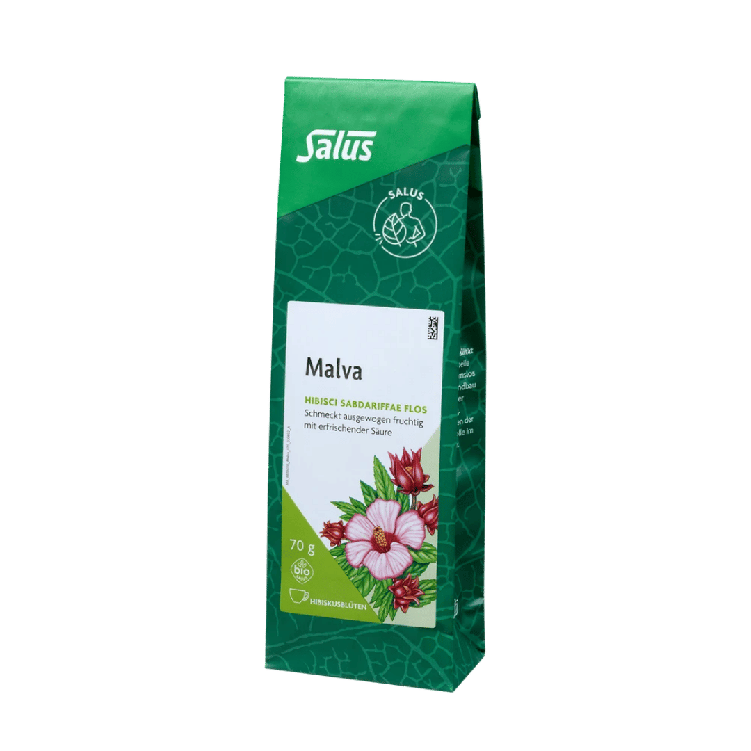 Salus Malva Tee – 70 g lose Bio-Hibiskusblüten im Aromaschutzbeutel, fruchtig-säuerlich im Geschmack