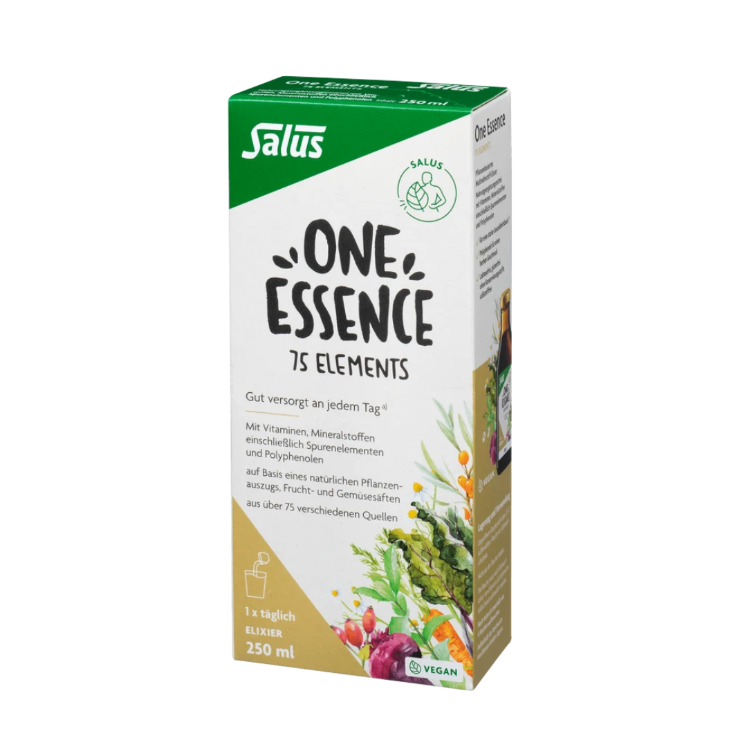 Salus One Essence 75 Elements Elixier 250 ml – Verpackungsvorderseite mit Produktinformationen