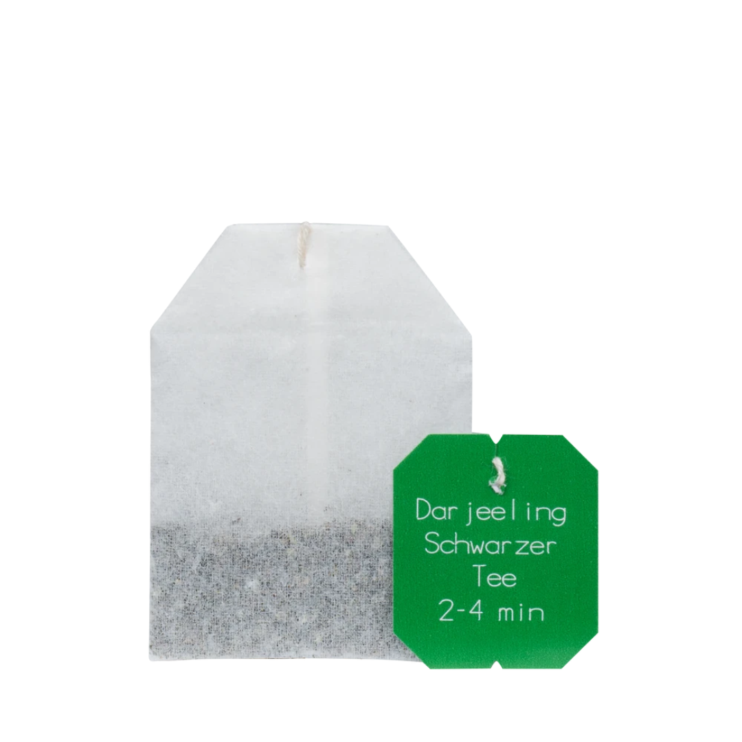 Salus Schwarzer Tee Darjeeling – einzelner Bio-Teebeutel mit Zubereitungshinweis