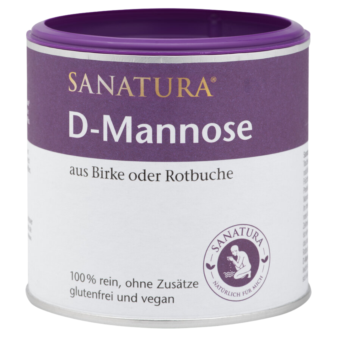Sanatura D-Mannose 75 g – natürliches Monosaccharid aus Birke oder Rotbuche, 100 % rein, vegan, glutenfrei, laktosefrei, in wiederverschließbarer Dose