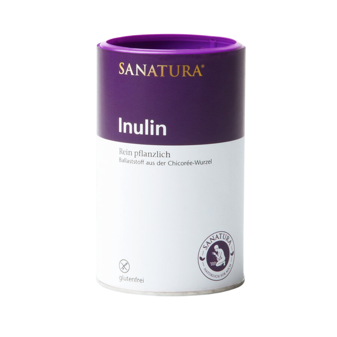 Sanatura Inulin 250 g – rein pflanzlicher Ballaststoff aus der Chicorée-Wurzel in runder Dose, vegan, glutenfrei, laktosefrei