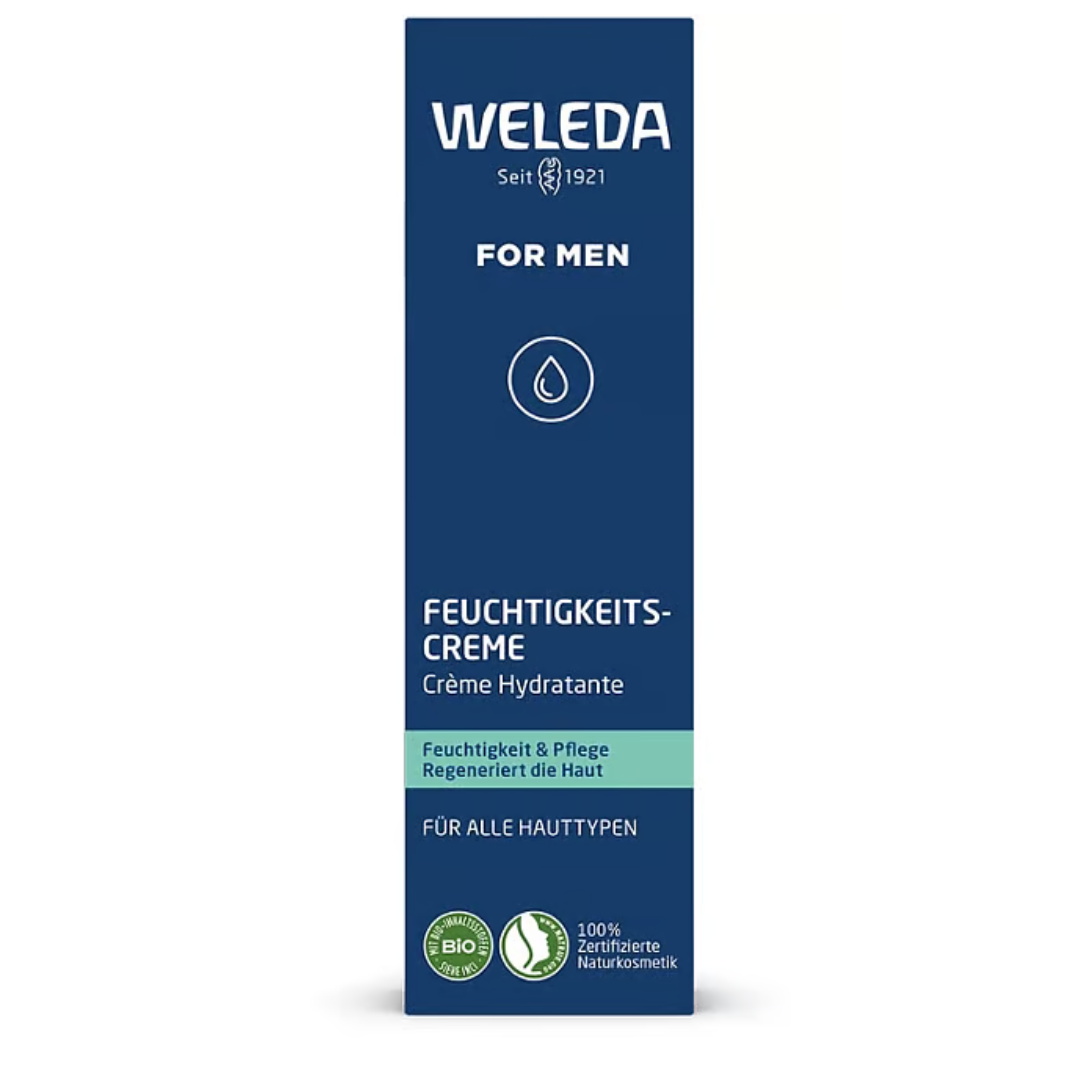 Weleda For Men Feuchtigkeitscreme 30 ml – zertifizierte Naturkosmetik für alle Hauttypen mit Bio-Jojobaöl