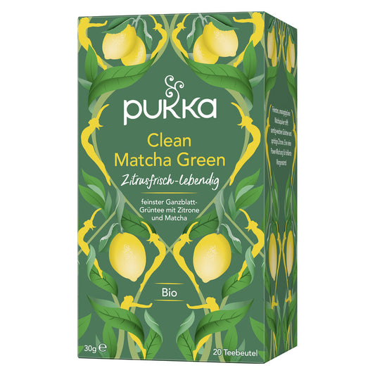 Pukka Clean Matcha Green Bio-Kräutertee 20 Filterbeutel