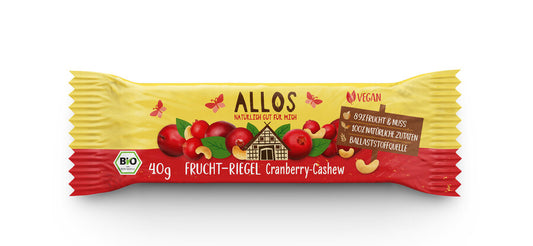 Allos Frucht-Riegel Cranberry Cashew 40g