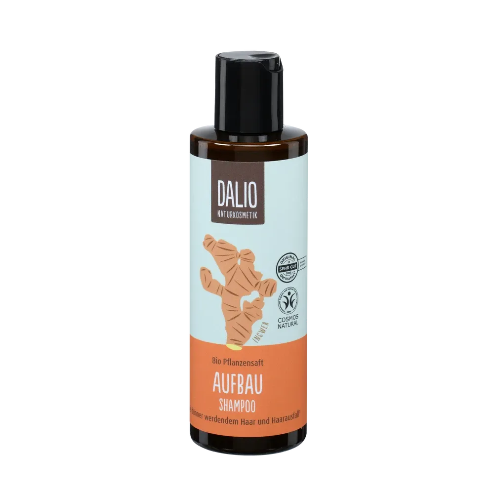 DALIO Aufbau Shampoo 200ml von Schoenenberger – Naturkosmetik gegen Haarausfall mit Bio-Coffein und Ingwer