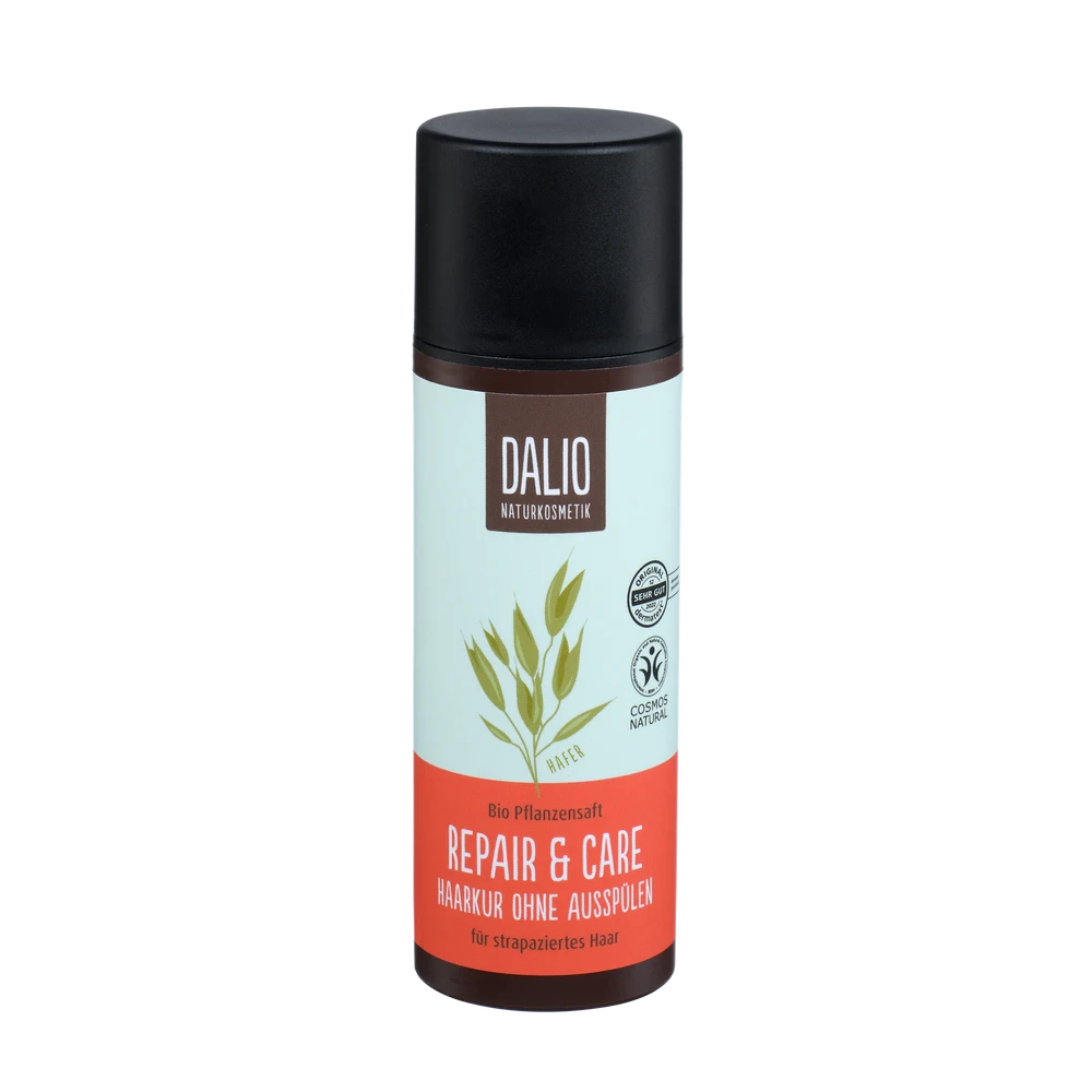 DALIO Repair & Care Haarkur ohne Ausspülen 150 ml – Schoenenberger, vegan, COSMOS Natural, Frontansicht