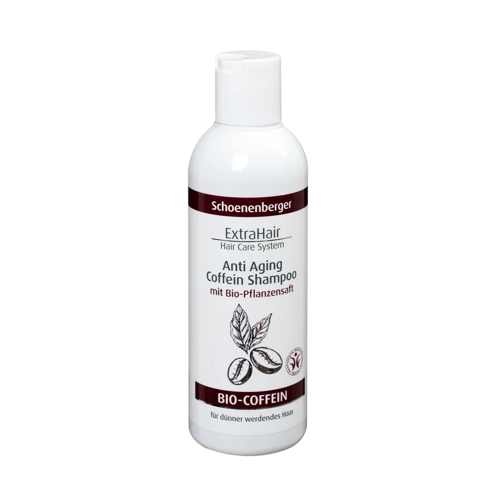 Schoenenberger ExtraHair Anti Aging Coffein Shampoo 200ml Flasche – Bio-Coffein Shampoo gegen dünner werdendes Haar