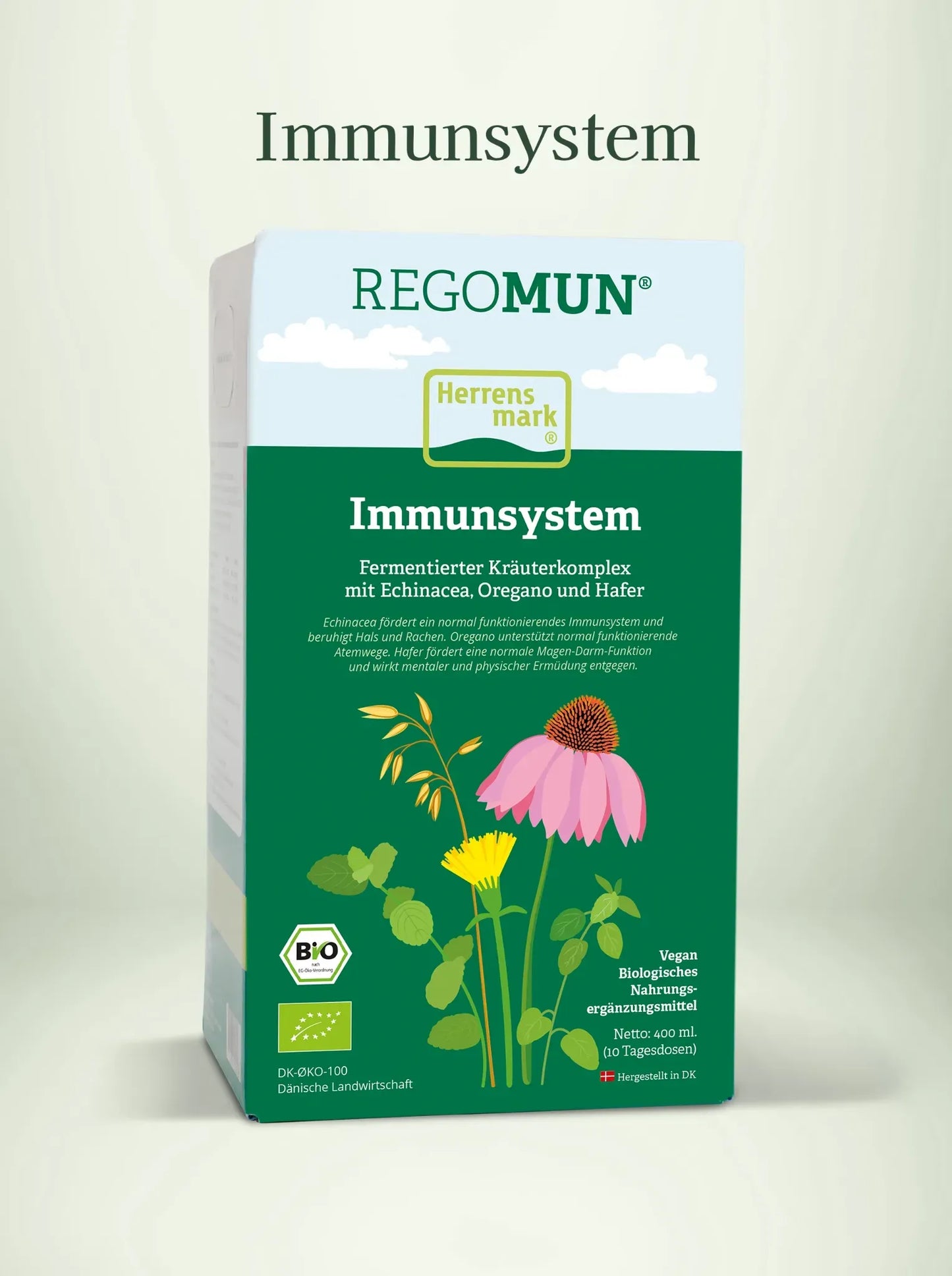 REGOMUN 400 ml Packung von Herrens Mark – fermentierter Kräuterkomplex für das Immunsystem
