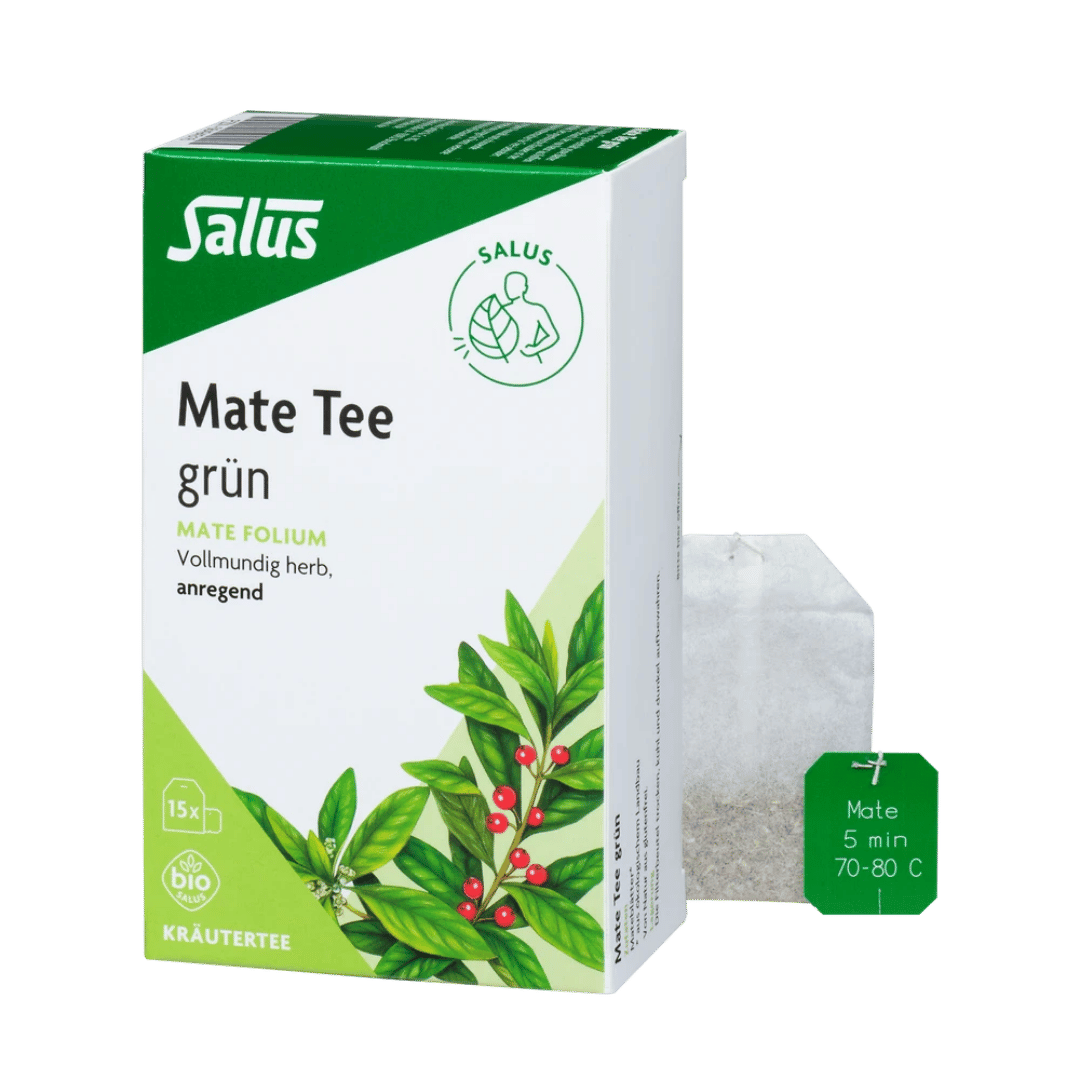 Salus Mate Tee grün bio Packung mit Teebeutel