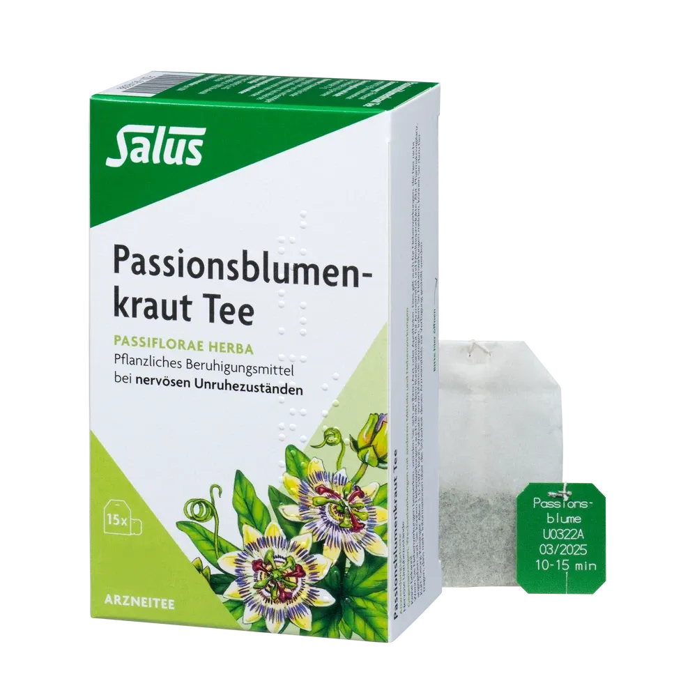 Salus Passionsblumenkraut Tee Bio im Filterbeutel – pflanzliches Beruhigungsmittel bei nervösen Unruhezuständen