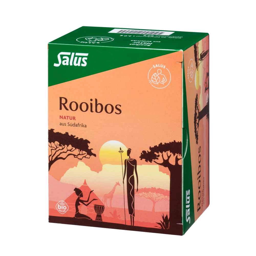 Salus Rooibos Natur Bio Tee in Filterbeuteln – Verpackung Vorderansicht