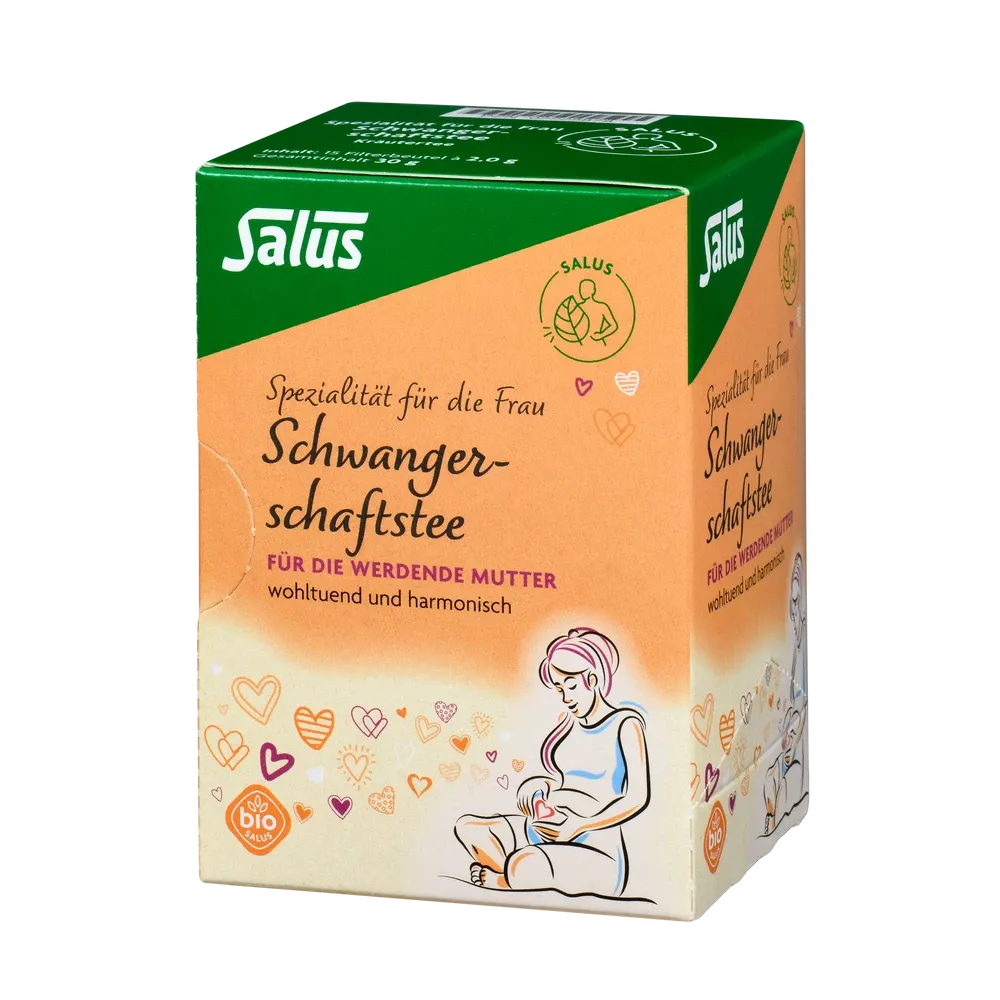 Salus Schwangerschaftstee Bio 15 Filterbeutel – Vorderansicht der Verpackung