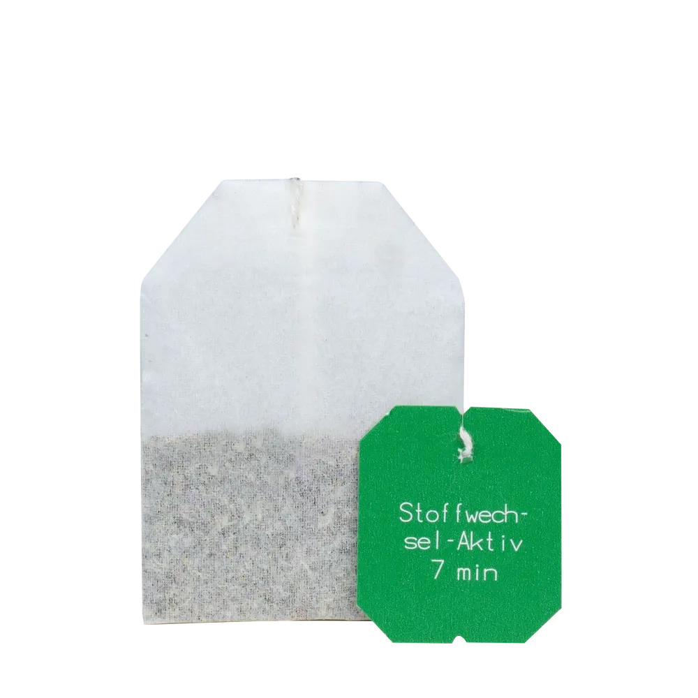 Salus Stoffwechsel-Aktiv Tee Bio Kräutertee Nr. 7 einzelner Teebeutel mit Aufdruck Ziehzeit 7 Minuten