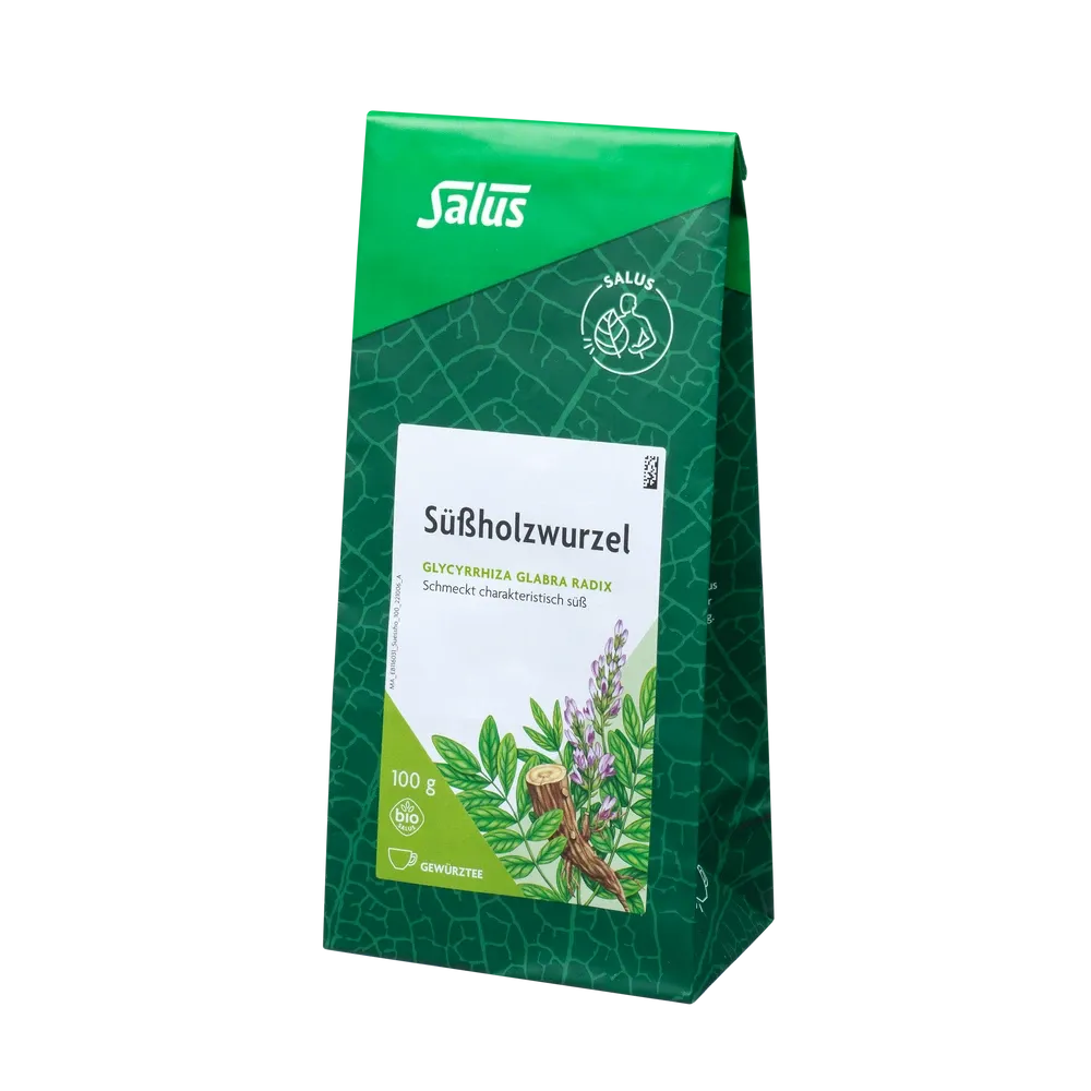 Salus Süßholzwurzel Bio Tee lose 100 g Packung – aromatischer Bio-Gewürztee mit charakteristisch süßem Geschmack