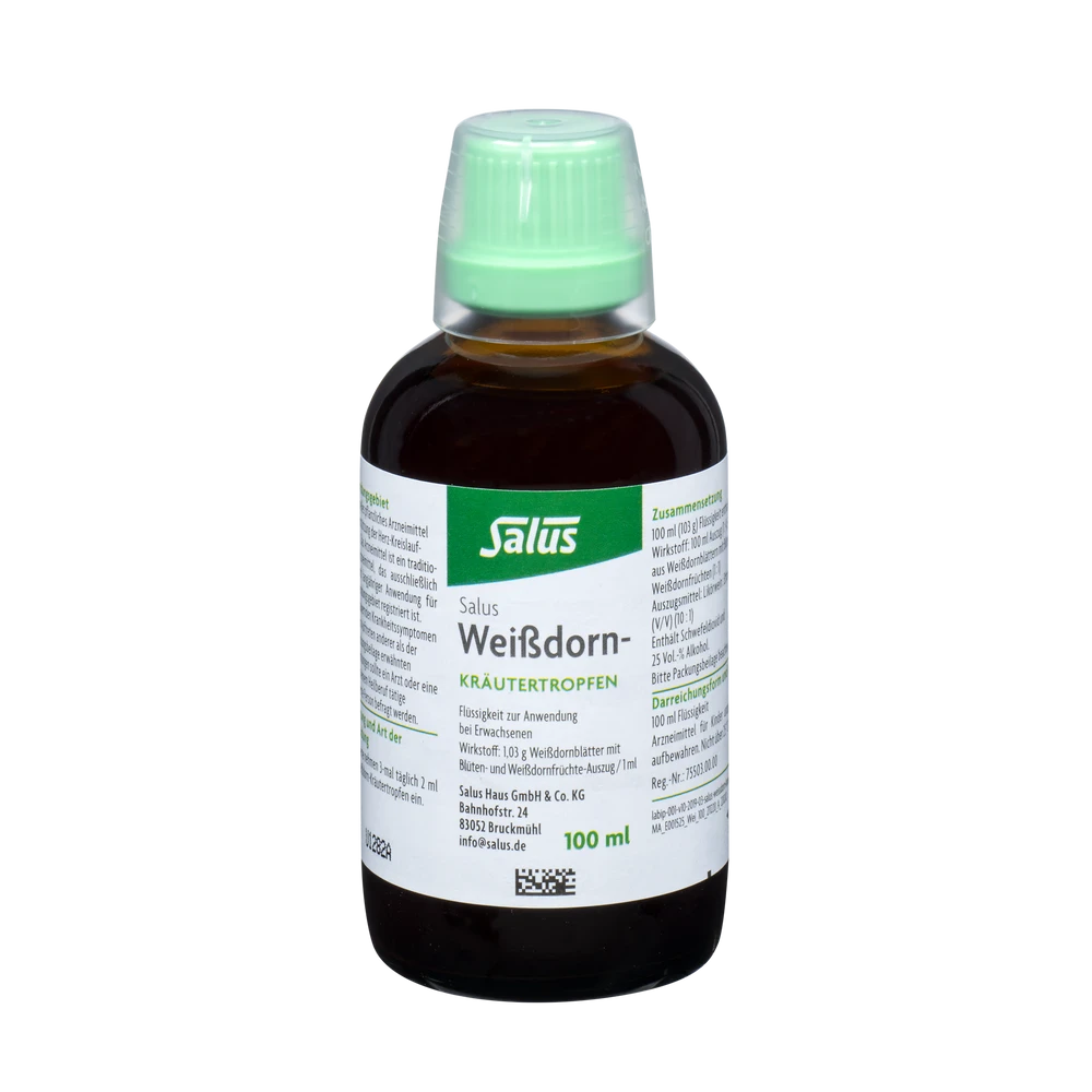 Salus Weißdorn Kräutertropfen 100 ml Flasche Vorderseite