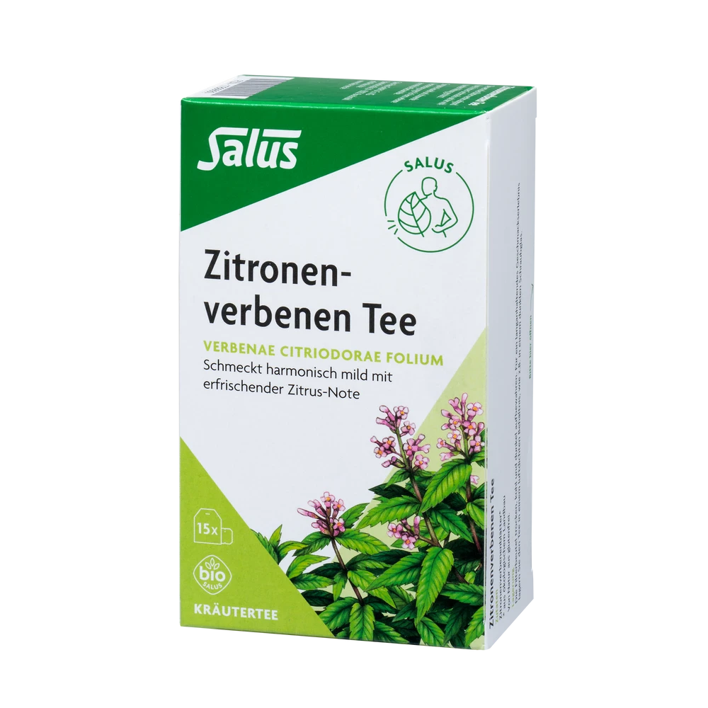 Salus Zitronenverbene Tee Bio 15 Filterbeutel in Faltschachtel mit frischem Zitronenaroma