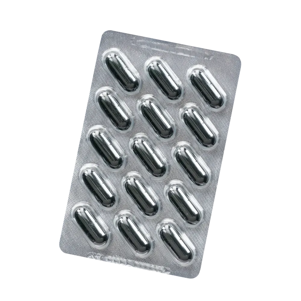 Blisterpackung mit Salusan® Ortho Komplex-Kapseln von Salus – 15 Kapseln sichtbar