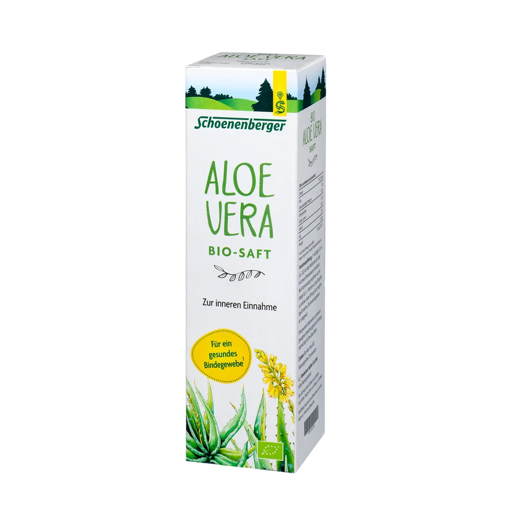 Schoenenberger Aloe Vera Bio-Saft 330 ml – Produktverpackung im Karton
