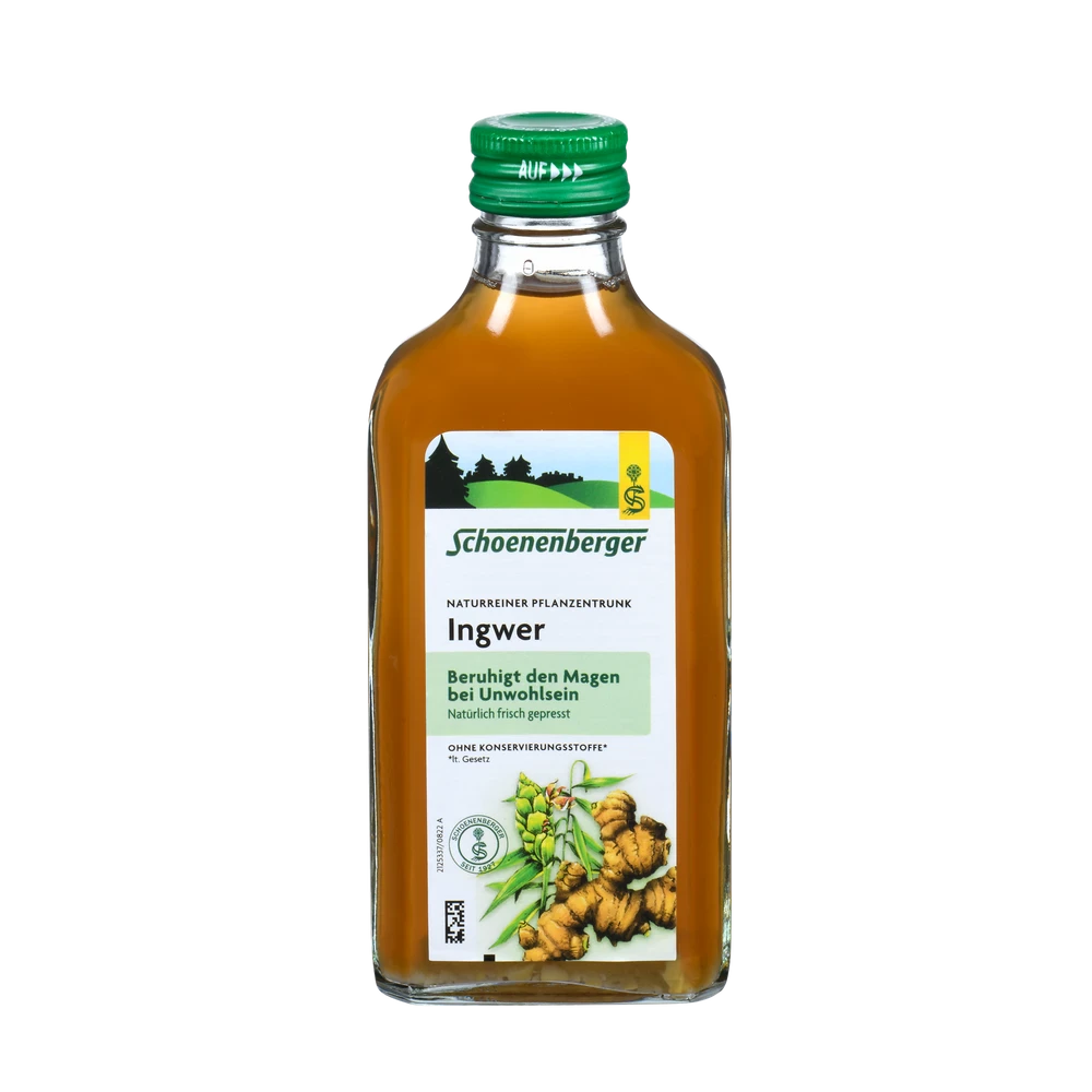 Schoenenberger Ingwer Pflanzentrunk Bio 200ml Glasflasche