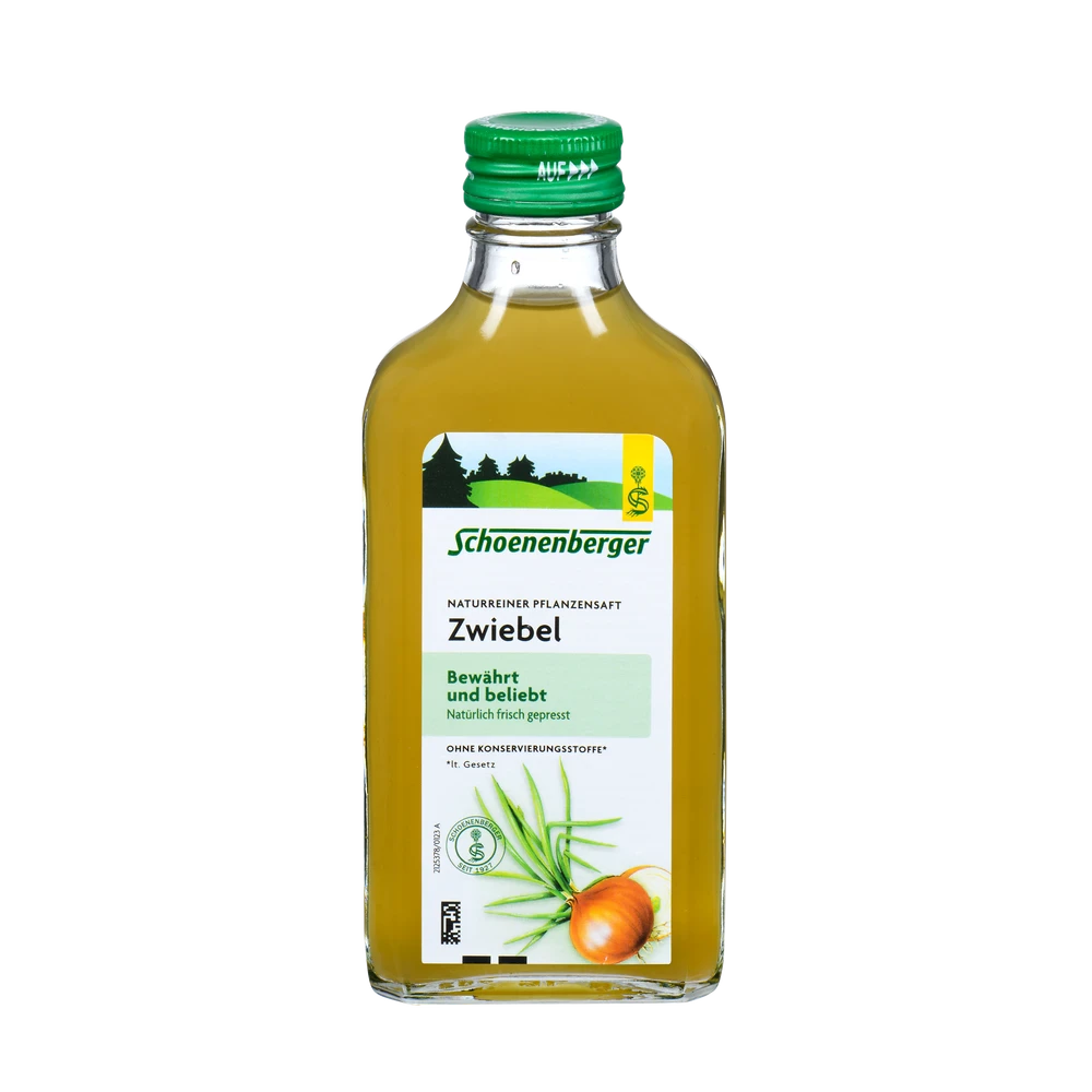 Schoenenberger Zwiebel Saft 200ml naturreiner Pflanzensaft Glasflasche