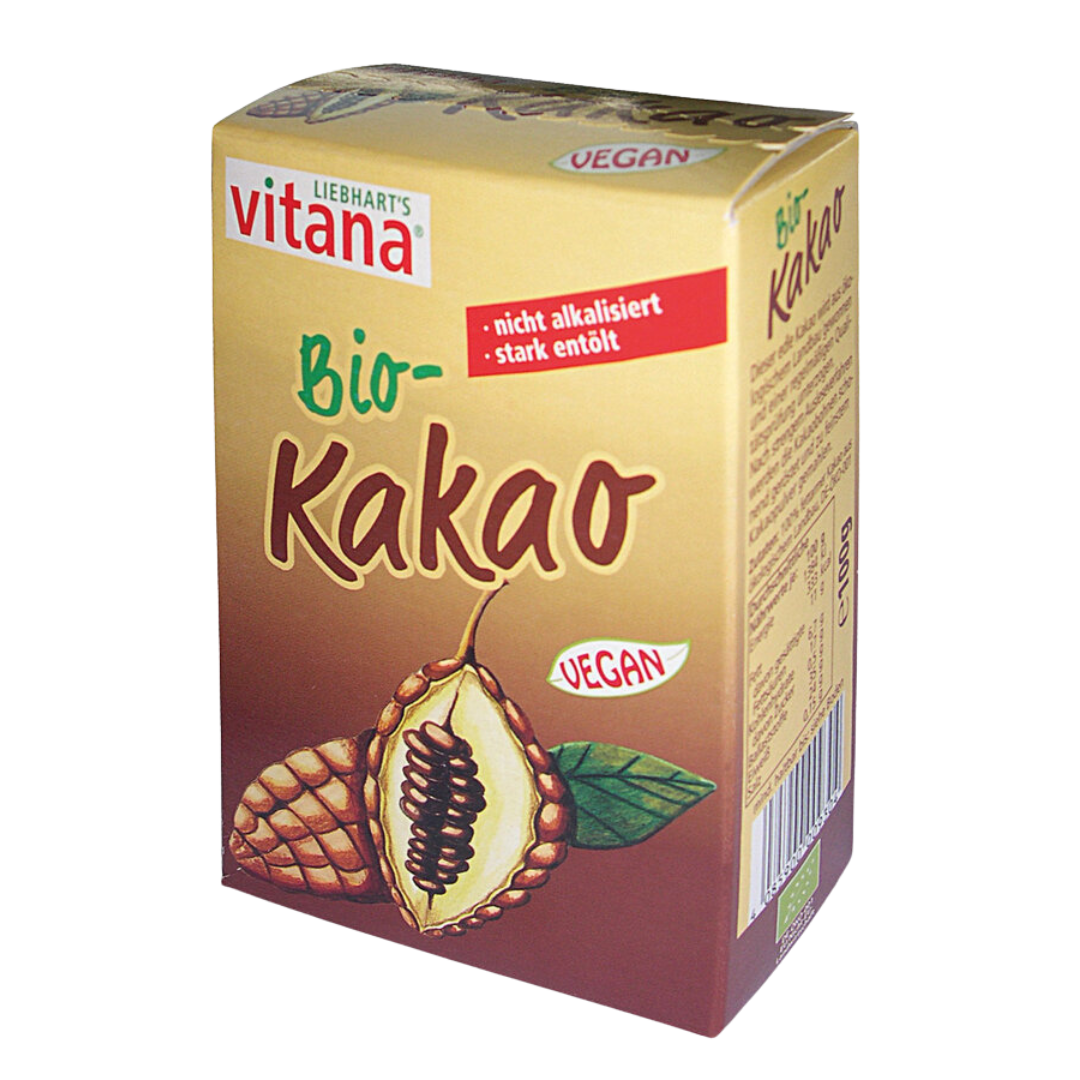 Vitana Bio Kakao 100 g – vegane Verpackung aus kontrolliert biologischem Anbau